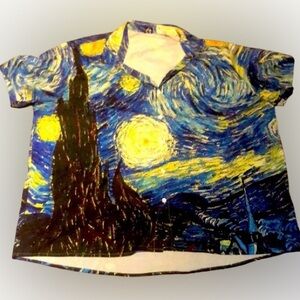 Men’s Starry Starry Night 3XL Button Down Shirt